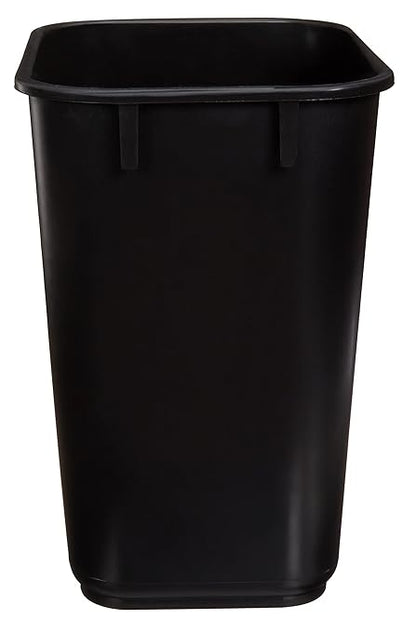 Amazon Basics Small Trash Can, Rectangular Commercial Office Wastebasket, 3 Gallon (Pack Of 6), Black