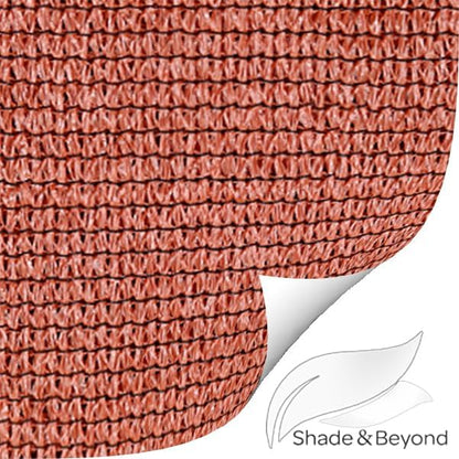 Shade&Beyond Rectangle Sun Shade Sail 16'X20' Permeable Canopy Rust Red - Image 8