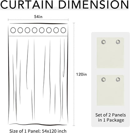 Easy-Going 100% Waterproof Outdoor Curtains 54x120 inch, Gazebo and Pergola 2 - Image 7
