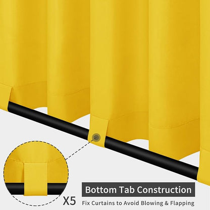 Easy-Going Outdoor Patio Curtains 2 Panels, 110x120 inch, Porch and Pergola - Image 3