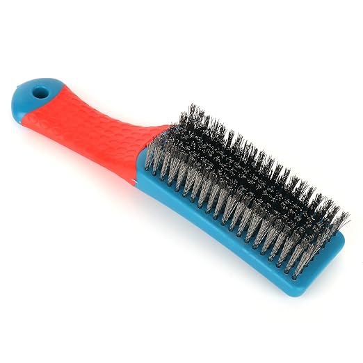 Wire Brushes for Rust Removal - Stainless Steel Wire Metal Brush for Cleaning Concrete, Paint Remover for Concrete & Grill Rust Remover with Ergonomic Handle (15.5x3.5cm)