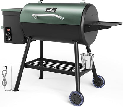 Pellet Smoker Grill Combo, 565 SQ.IN Cooking Area with PID Temperature Control (180-450°F) Electric BBQ Meat Grills & Smokers, Patio Backyard for Roast Outdoor