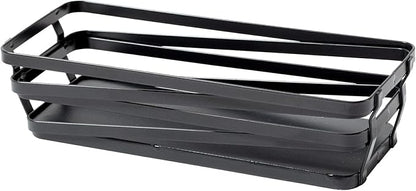 G.E.T. WB-942-MG 9" x 4" Rectangular Powder Coated Metal Gray Wire Serving Basket, Cyclone Collection
