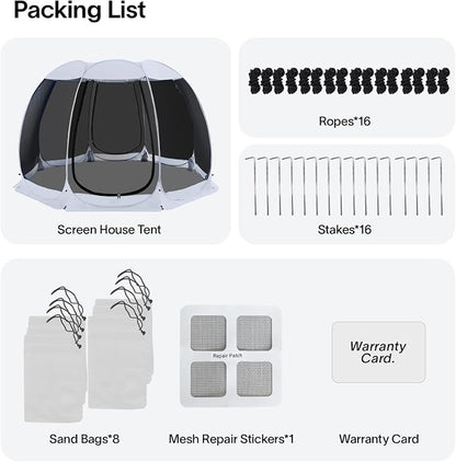 Alvantor Pop Up Screen House Tent, Instant Outdoor Gazebo - Image 9