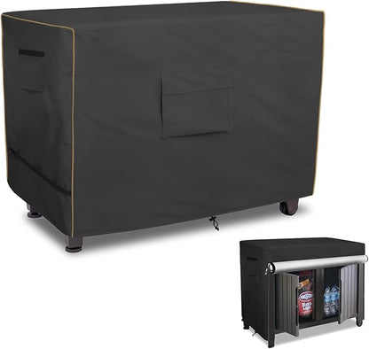 Bitubi Prep Table Cover with Split Zipper for 52 Inch Keter Unity XL Portable Outdoor Table, Heavy Duty Waterproof Fabric, Compatible with 52 Inch Kitchen Island Table, Black