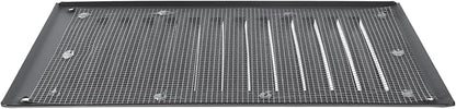 Square Ventilation Grille / 5" x 7" Inch Inside Measurement/Black Metal Air Vent Louver - Inside/Outside use / 6.5" x 9.5" Inch Outer Measurement