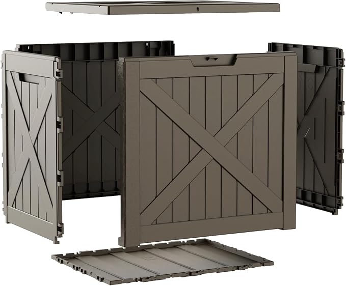 40 Gallon Outdoor Storage Box Waterproof, UV Resistant Resin Deck Box - Image 6
