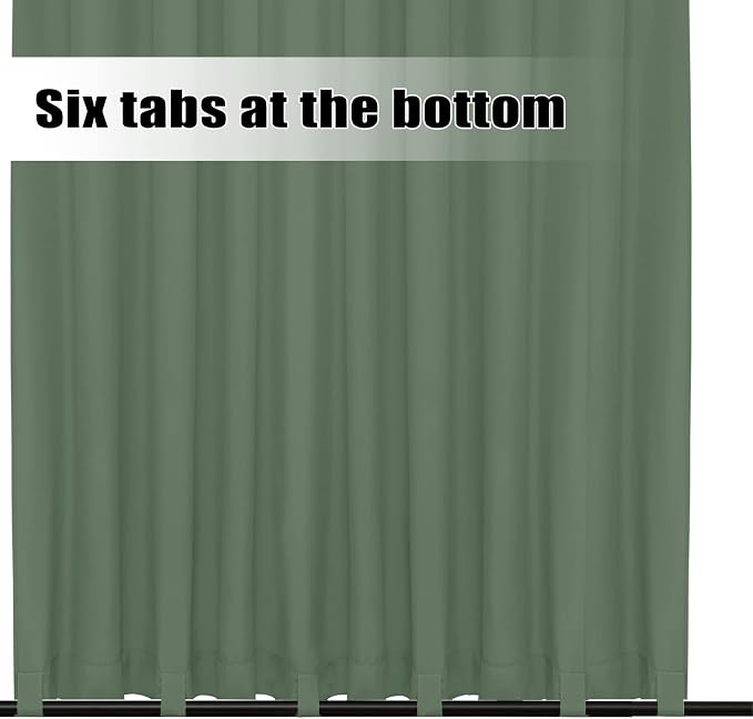 Easy-Going Outdoor Curtains for Patio 1 Panel, 150x108 inch, Sage Green | - Image 4