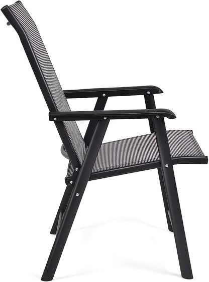 GIANTEX Set of 4 Folding Patio Chairs, Outdoor Portable Dining Chairs - Image 9