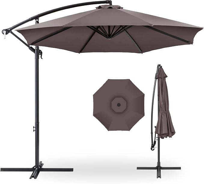 Best Choice Products 10ft Offset Hanging Market Patio Umbrella w/Easy Tilt by Unknown