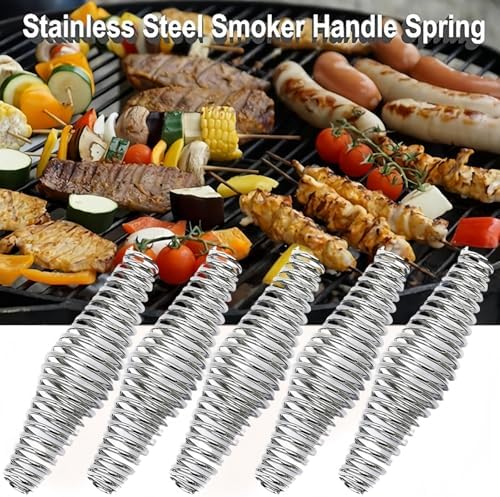 5Pcs Stainless Steel BBQ Spring Handle, 4.33 Inch Long Heavy Duty BBQ Handles - Image 4