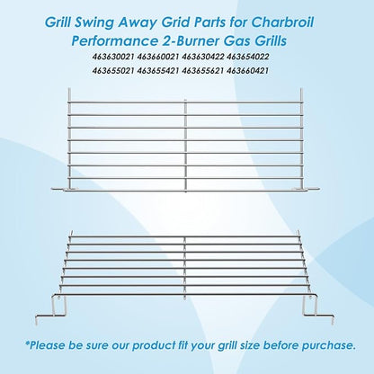 G325-0001-W1 Warming Rack Grill Parts for Charbroil Performance 2 Burner 463630021 463660021 463630422 463654022 463655021, Grill Swing Away Grid for Charbroil Grill Replacement Parts