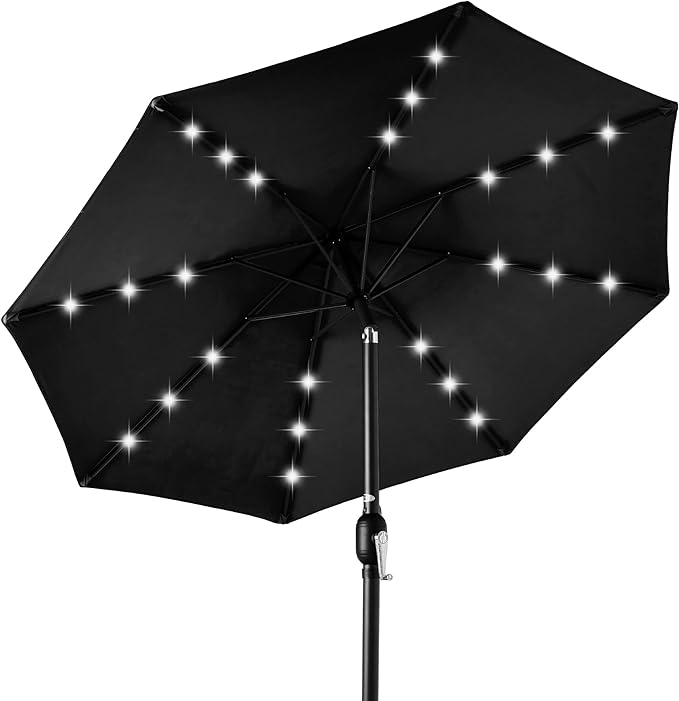 Best Choice Products 10ft Solar Polyester LED Lighted Patio Umbrella w/Tilt by Unknown