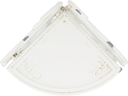 SAFAVIEH Outdoor Collection Turuca Antique White Wrought Iron 4-Tier Corner - Image 5