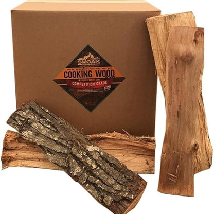 Smoak Firewood 16inch Length Premium Cooking Wood & Firewood Logs – Used for Grills, Smokers, Pizza ovens, firepits or fireplaces – USDA Certified Kiln Dried (White Oak– 60-70lbs 16inch Wood)