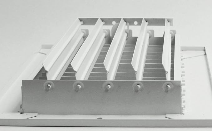 HVAC Premium 12" X 10" Adjustable AIR Supply Diffuser - HVAC Vent Cover Sidewall or Ceiling - Grille Register - High Airflow - White [Outer Dimensions: 13.75" w X 11.75" h]