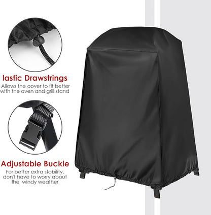 Cover for Ninja Pizza Oven on Grill Stand Cover Woodfire Oven Accessories Outdoor Waterproof Grill Covers Size 34" L x 26" W x 45" H