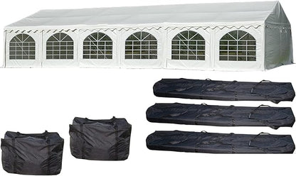 Delta 40'x20' Fire Retardant (FR) PVC Party Tent,Wedding Tent Canopy,Outdoor Event Shelter,Garden Gazebo,with Waterproof Top,Galvanized Steel Poles,Carry Bags