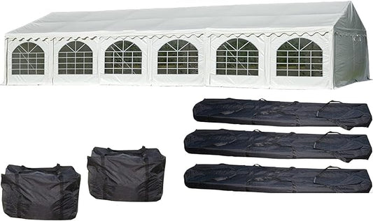 Delta 40'x20' Fire Retardant (FR) PVC Party Tent,Wedding Tent Canopy,Outdoor Event Shelter,Garden Gazebo,with Waterproof Top,Galvanized Steel Poles,Carry Bags