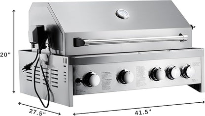 KoolMore Outdoor Kitchen 30 in. BBQ Liquid Propane Grill with Cabinet in Stainless-Steel (KM-OKS-BQ30-BQ30CAB)
