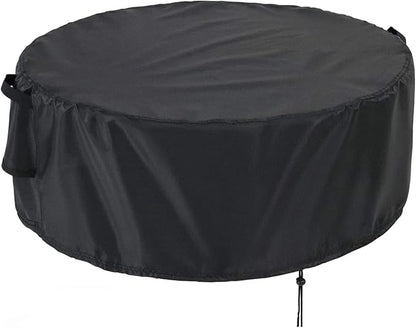 Kingling Patio Furniture Covers Waterproof, Round Patio Table Cover 90 inch Upgrade Heavy Duty Outdoor Table Cover for Dining & Coffee Table Chair Set, Firepit Table All Weather Resistant-90''D x43''H