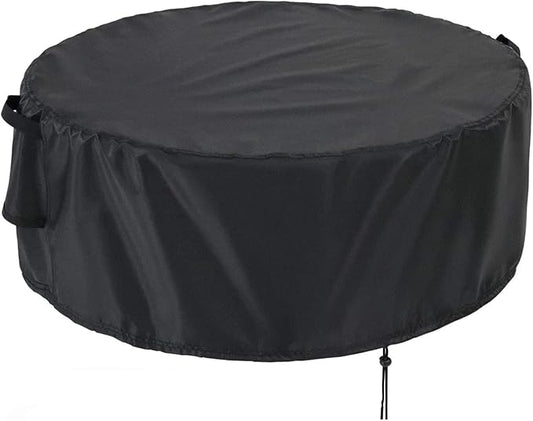 Kingling Patio Furniture Covers Waterproof, Round Patio Table Cover 90 inch Upgrade Heavy Duty Outdoor Table Cover for Dining & Coffee Table Chair Set, Firepit Table All Weather Resistant-90''D x43''H