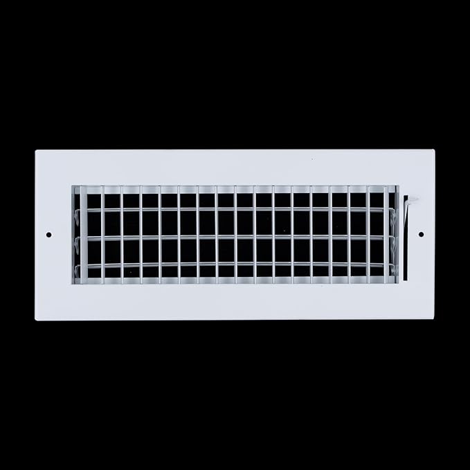 Fits 12x4 Duct Opening Steel Adjustable Air Supply Grille by Handua | Register Vent Cover Grill for Sidewall and Ceiling | White | Outer Dimensions: 13.75" X 5.75"