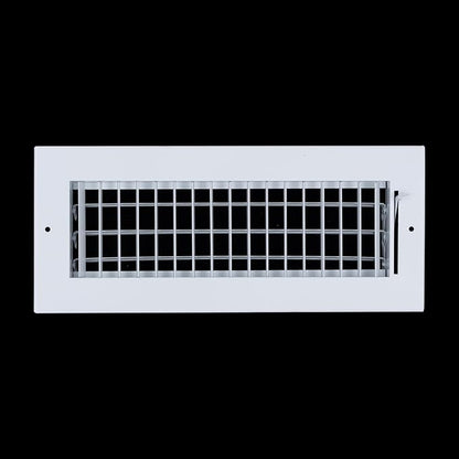 Fits 12x4 Duct Opening Steel Adjustable Air Supply Grille by Handua | Register Vent Cover Grill for Sidewall and Ceiling | White | Outer Dimensions: 13.75" X 5.75"