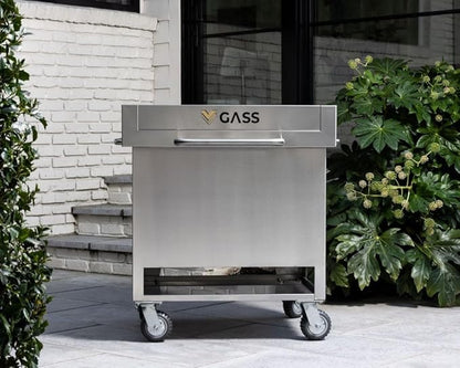Package: Grill Accessory Storage System, Mobile Prep Station & Serving Cart | Fits Accessories Up to 24" | Wildly Configurable | Works with All Grills and Accessories. (Brazilian Walnut)