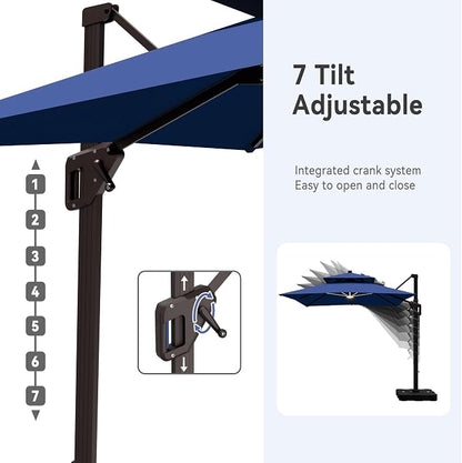 9' X 12' Cantilever Patio Outdoor Umbrella - Image 5