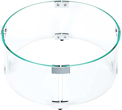 Celestial 14" x 6" Round Wind Guard, for Outdoor Gas Fire Pits