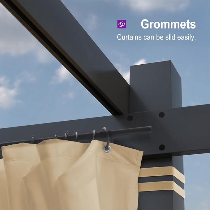 PURPLE LEAF Outdoor Aluminum Pergola 10'x13' - Image 8