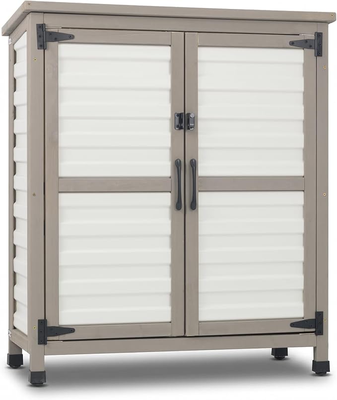 Ketive Outdoor Storage Cabinet, 2-Tier Garden Cabinet by Ketive