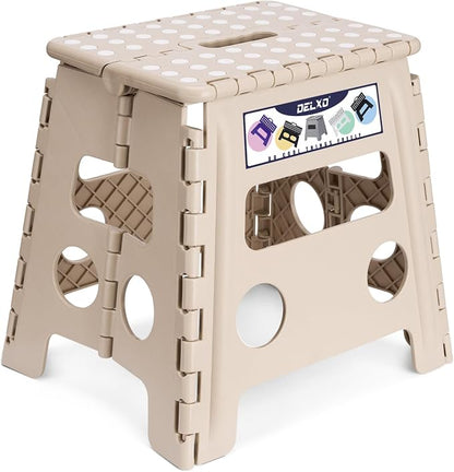 Delxo Folding Step Stool 13 Inch, 300 Lbs Step Stool by Delxo