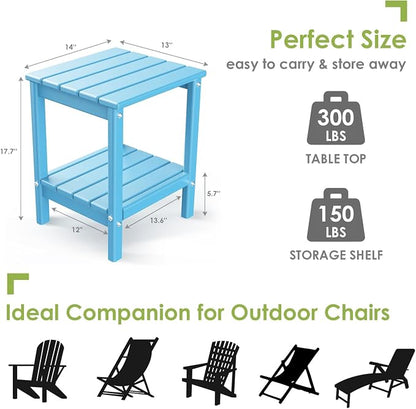 GREENVINES Outdoor Rocking Chairs Set, 2 Rockers w/ 1 Side Table, Arctic | - Image 4