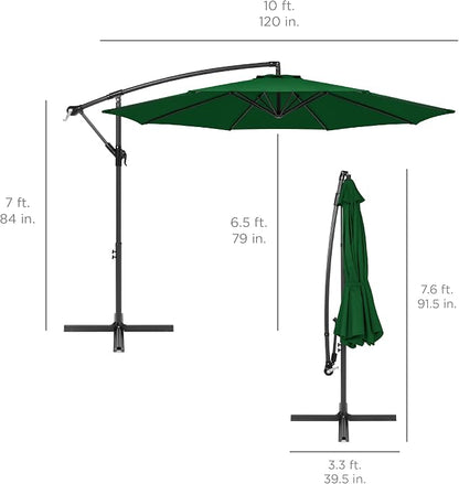 Best Choice Products 10ft Offset Cantilever Hanging Market Patio Umbrella - Image 7