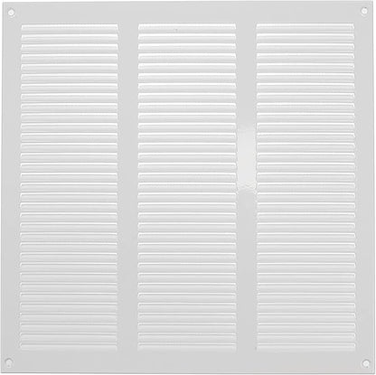 Repa Market 2-Pack 12x12 Inch Air Vent Cover/White Galvanized Steel Louvered Grill Cover with Mesh Screen/Wall or Ceiling Vent/Durable Flush Mount HVAC Register for Indoor and Outdoor Ventilation