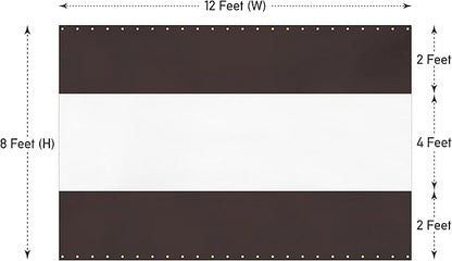 Covers & All Outdoor Clear Panel Curtain, 12 oz Vinyl Outdoor Curtains for Patio, Weather Resistant Waterproof Tarp with Brass Grommets for Pergola, Porch, Gazebos, Balcony (8'H x 12'W Feet, Coffee)