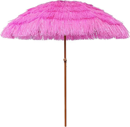 AMMSUN 7.5ft Hula Thatched Hawaiian Tiki Patio Beach Umbrella by AMMSUN