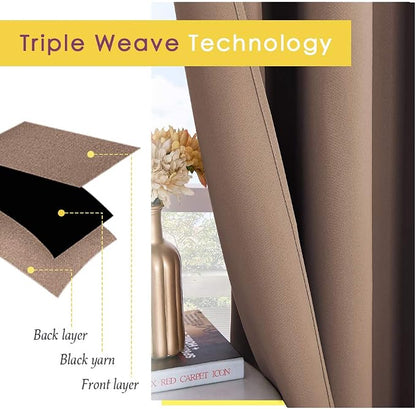 NICETOWN Curtain for Living Room 108 inches Long, UV Blocking Thermal Curtains - Image 4