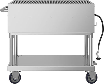 KoolMore 36 in. Commercial 5-Burner Mobile Outdoor Propane Grill in Stainless Steel (KM-CGM-36)