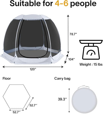 Alvantor Pop Up Screen House Tent, Instant Outdoor Gazebo - Image 6