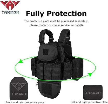 YAKEDA Outdoor Removable CS Training Vest, Molle Breathable Training Quick Adjustable Game Vest