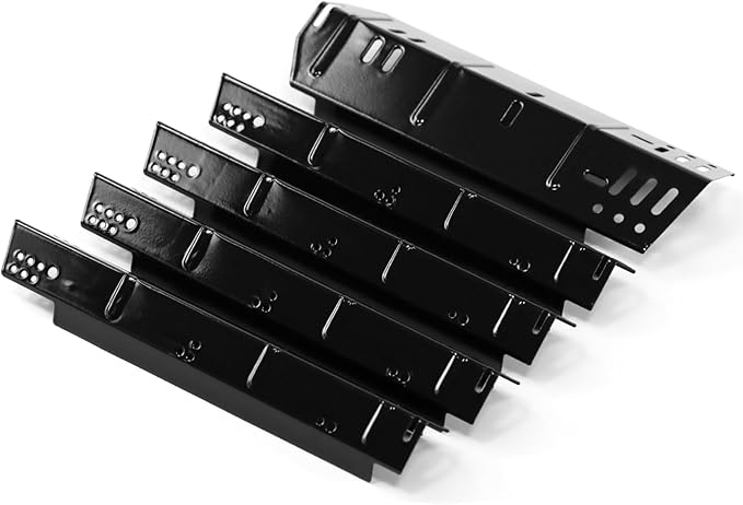 70-02-411 70-02-412 Grill Heat Plate Replacement for Dyna-Glo 5 Burner DGH485CRP, DGH474CRP, Heat Plates for Revoace GBC1793W, Dyna-Glo 4 Burner DGH450CRP Grill, Porcelain Steel Heat Plate, 5 Pack