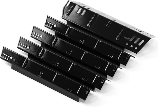 70-02-411 70-02-412 Grill Heat Plate Replacement for Dyna-Glo 5 Burner DGH485CRP, DGH474CRP, Heat Plates for Revoace GBC1793W, Dyna-Glo 4 Burner DGH450CRP Grill, Porcelain Steel Heat Plate, 5 Pack