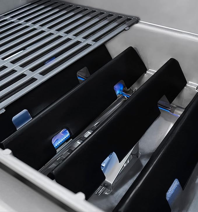 Grill Replacement Parts for Weber GS4 Spirit II 200 Series, Spirit II E-210, S-210 (Front-Mounted Control), Porcelain-enameled 7635 Flavorizer Bars and Stainless Steel 69785 Burner Tubes Set