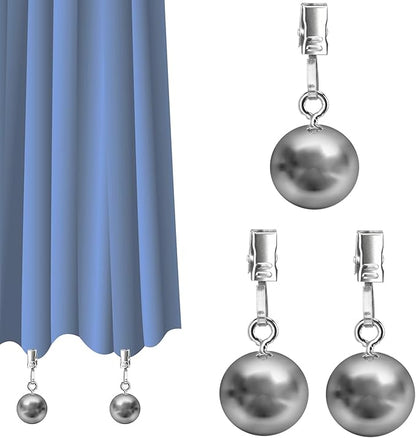 3 Pack Heavy Duty Curtain Weights, Heavy Weights for Outdoor Curtains of Pergola Patio Gazebo Cabana, Stainless Steel Weight Clip Down Curtain, Garden Flag, Shower Curtain, Tablecloth