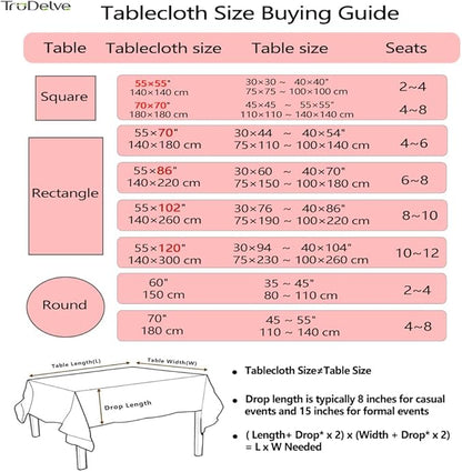 TruDelve 102 Inch Rectangle Tablecloth Red and White Ticking Stripe Tablecloth Fabric Cloth Tablecloths for Rectangle Tables (Red,102"x55",Rectangular)