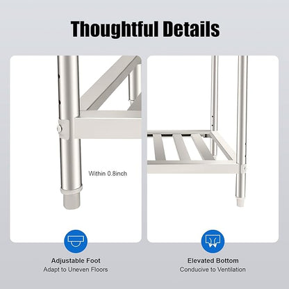 Stainless Steel Laundry Sink with Large Wash Stand, Free Standing Single Bowl Kitchen Sink with Pull Faucet, Utility Sink for Laundry Room Bathroom Farmhouse (36x22x34in)