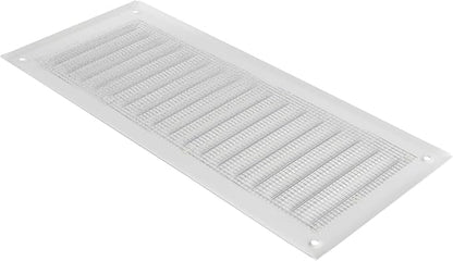 Square Ventilation Grille / 3" x 10" Inch Inside Measurement/White Metal Air Vent Louver - Inside/Outside use / 5" x 11.5" Inch Outer Measurement